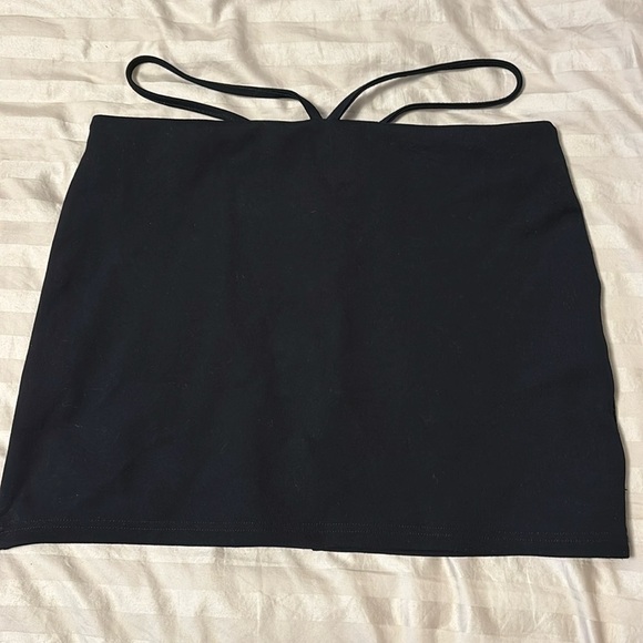 superdown Black Mini Skirt with hip accents - Medium - Picture 1 of 4